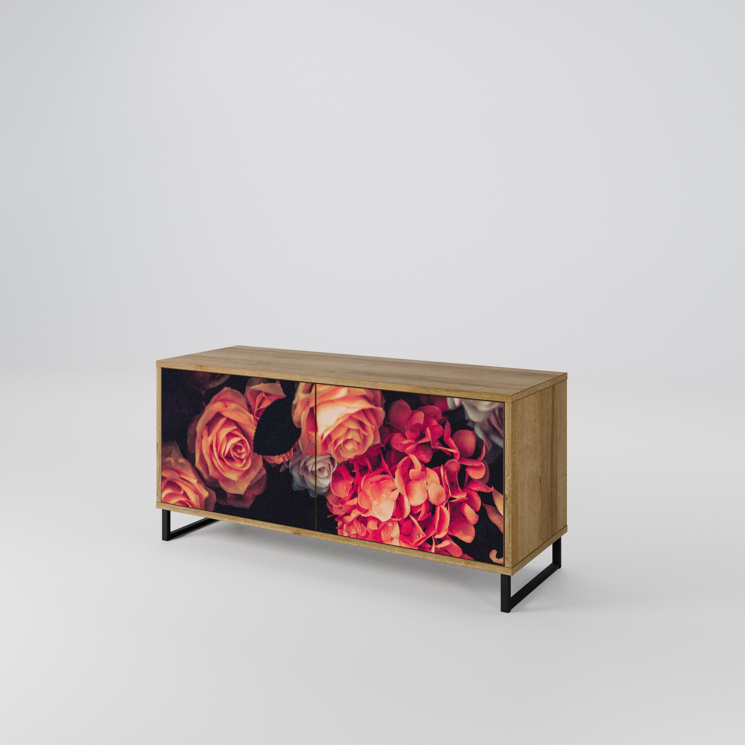 NEVERENDING BLOOM Compact 2-Door TV Cabinet