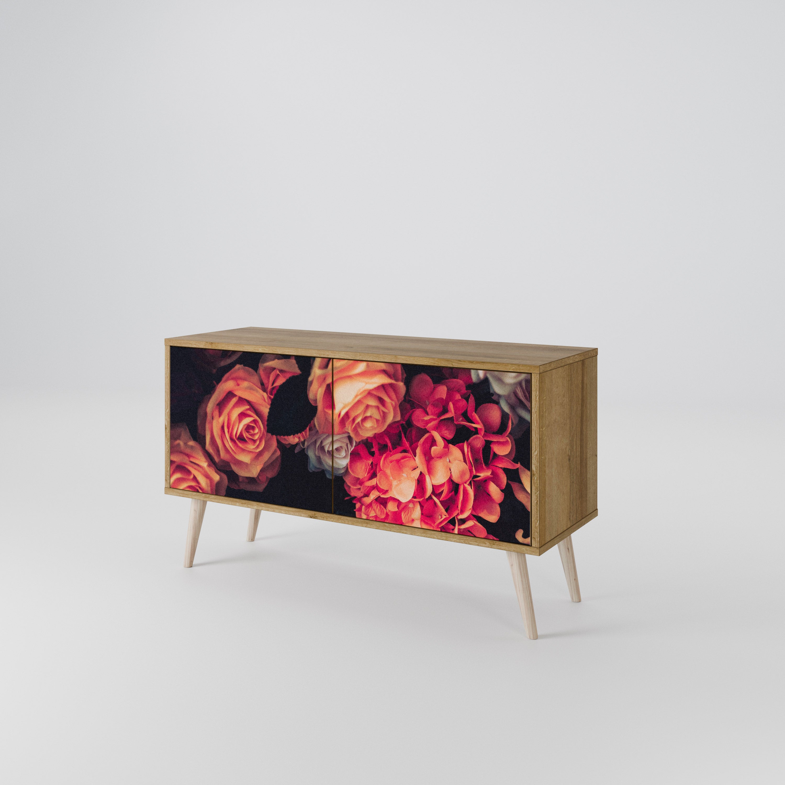 NEVERENDING BLOOM Compact 2-Door TV Cabinet
