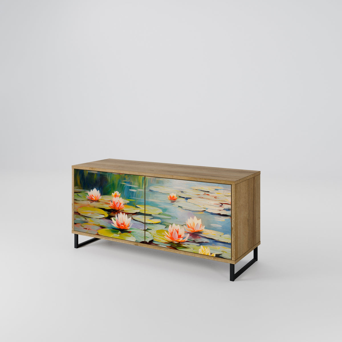 BLOOMING WATERS Kompaktes 2-türiges TV-Lowboard