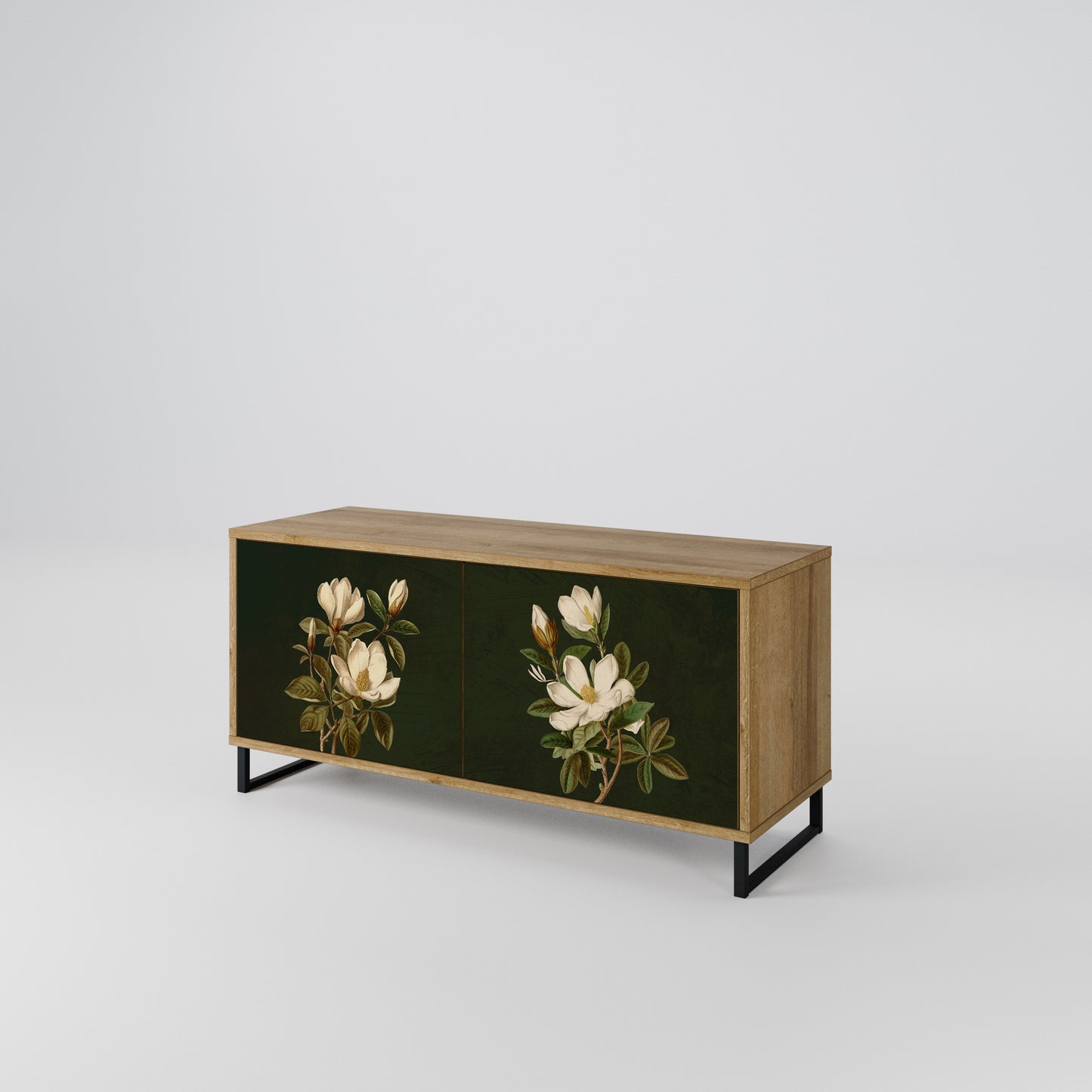 FLORAL NOIR Kompaktes 2-türiges TV-Lowboard