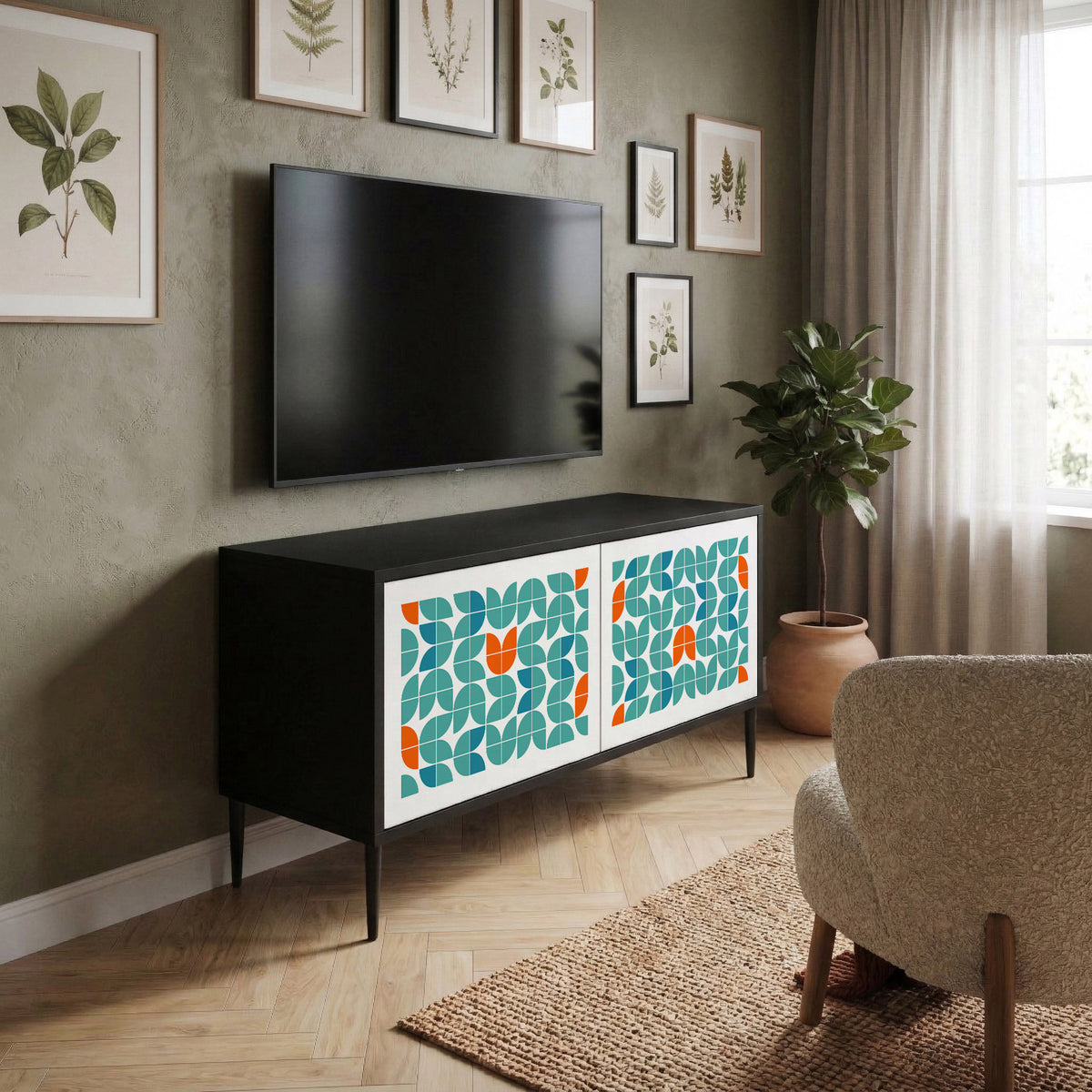 BE THE CHANGE Kompaktes 2-türiges TV-Lowboard