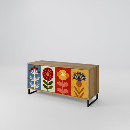 SCANDIC FLOWERET Kompaktes 2-türiges TV-Lowboard