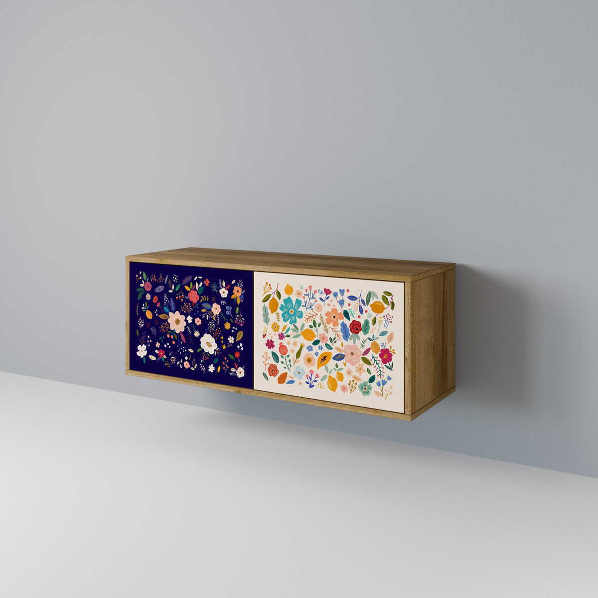 FLORAL COMBINATION Kompaktes 2-türiges TV-Lowboard