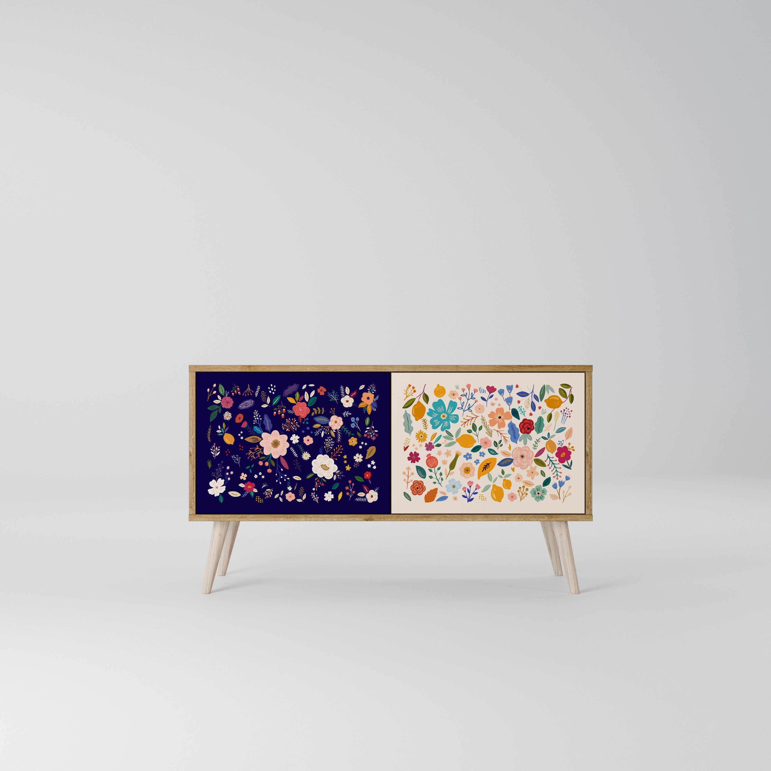 FLORAL COMBINATION Kompaktes 2-türiges TV-Lowboard