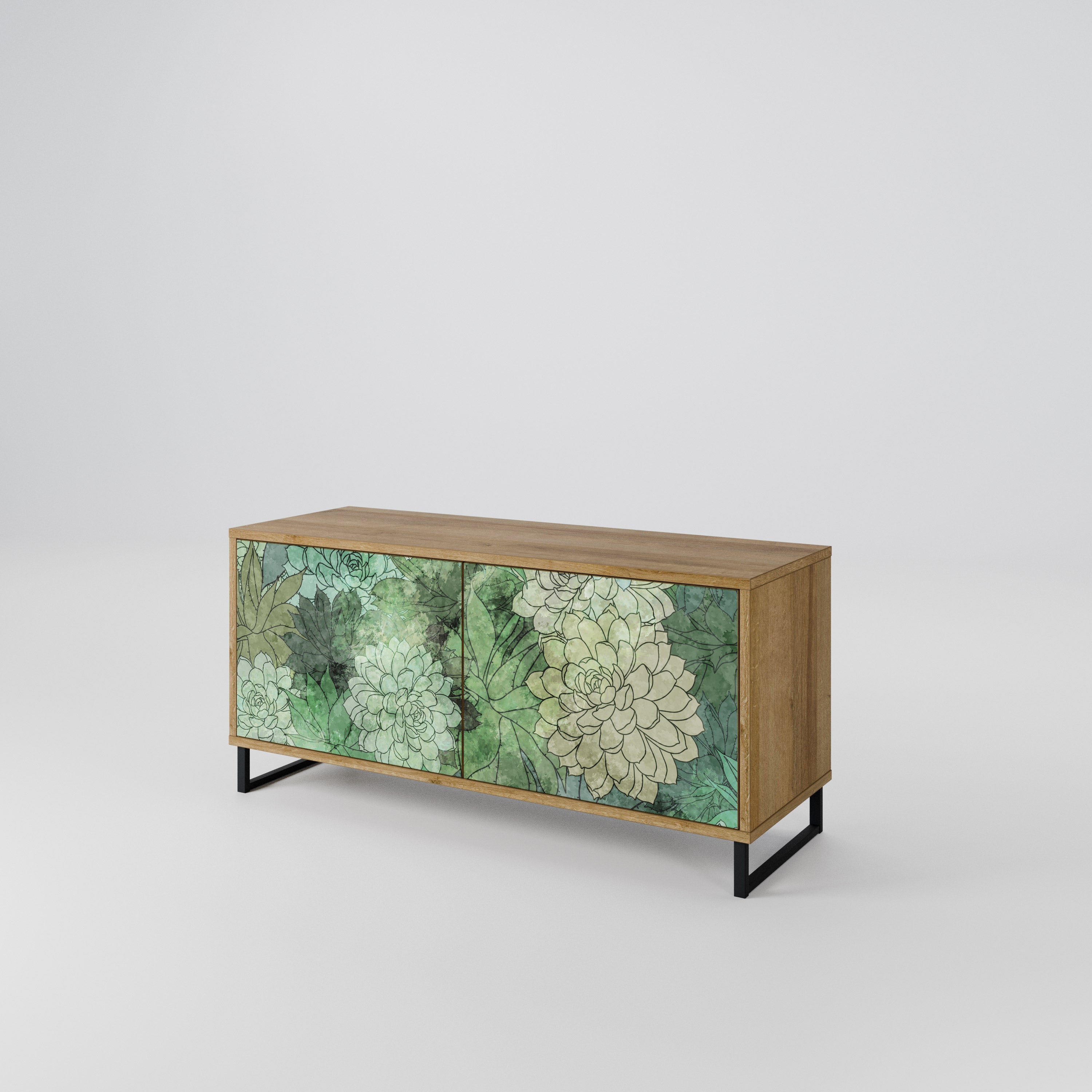 SUCCULENT CLUSTER Compact 2-Door TV Cabinet