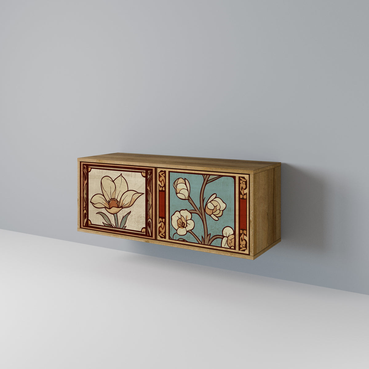 TIMELESS FLORA Kompaktes 2-türiges TV-Lowboard