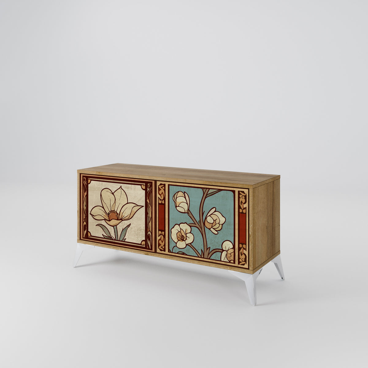TIMELESS FLORA Kompaktes 2-türiges TV-Lowboard