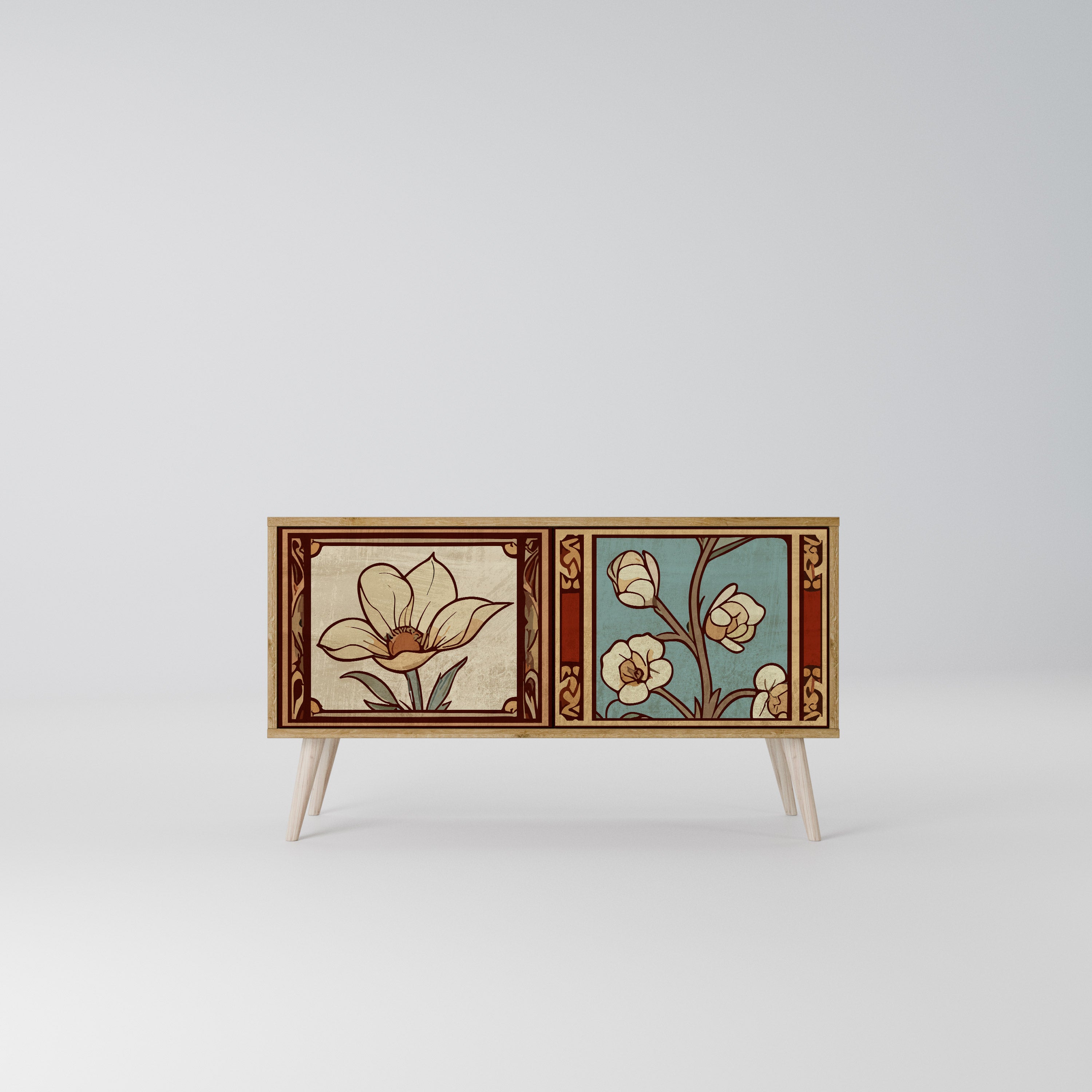 TIMELESS FLORA Kompaktes 2-türiges TV-Lowboard