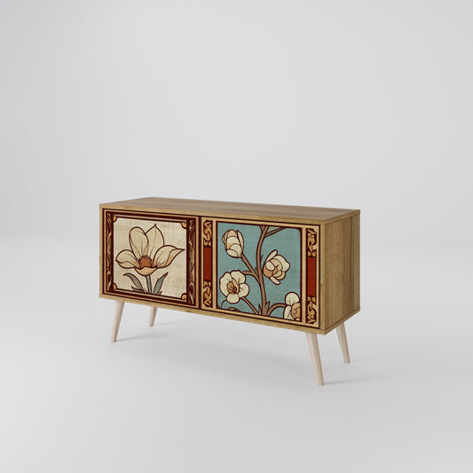 TIMELESS FLORA Kompaktes 2-türiges TV-Lowboard