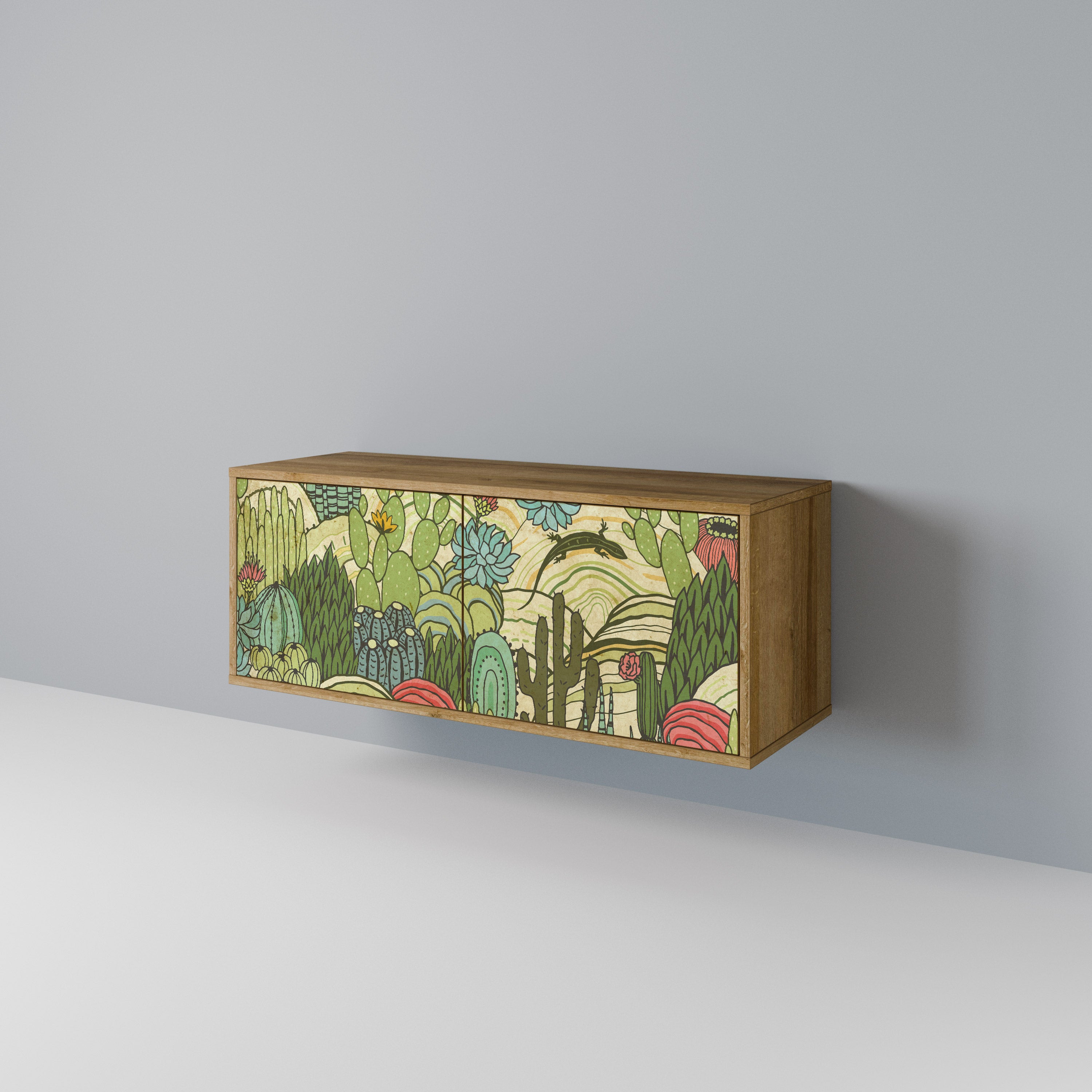 SUCCULENTS KALEIDOSCOPE Compact 2-Door TV Cabinet