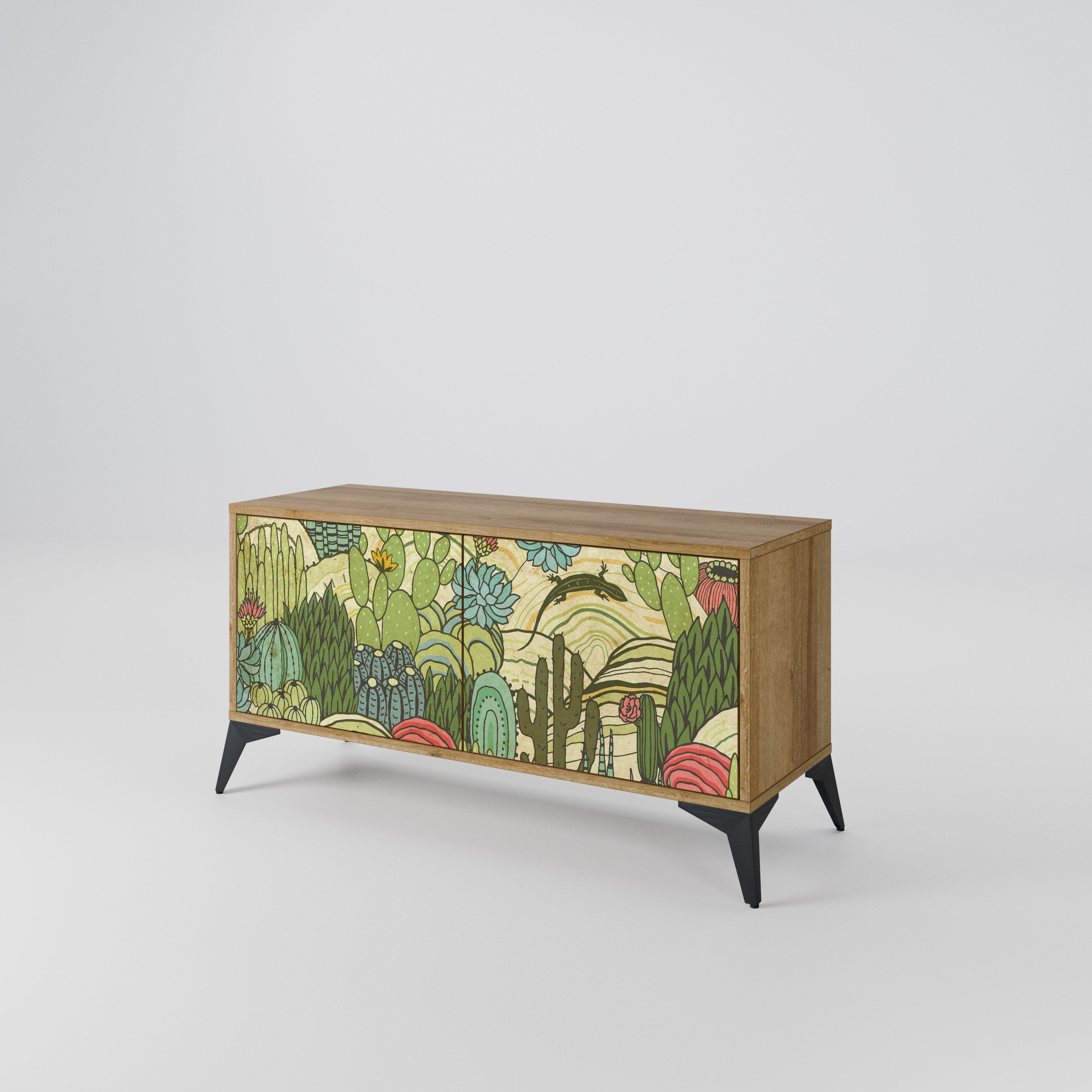 SUCCULENTS KALEIDOSCOPE Compact 2-Door TV Cabinet