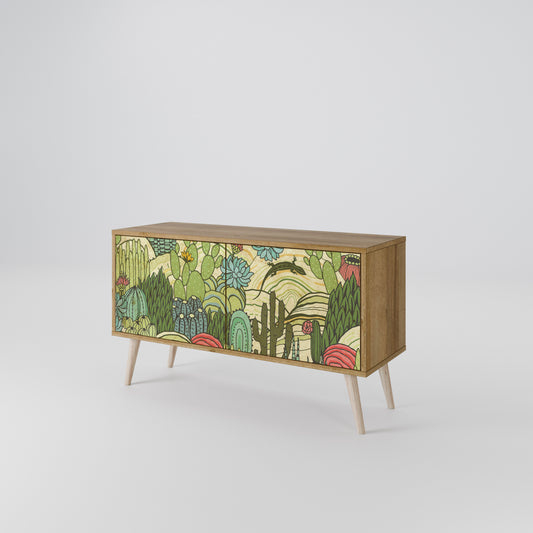SUCCULENTS KALEIDOSCOPE Compact 2-Door TV Cabinet