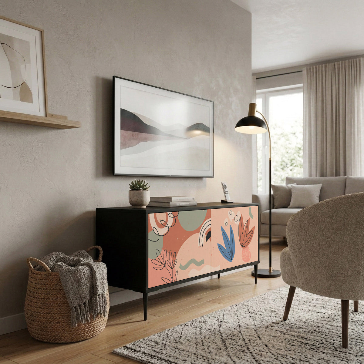 PASTEL DESTINY Compact 2-Door TV Cabinet