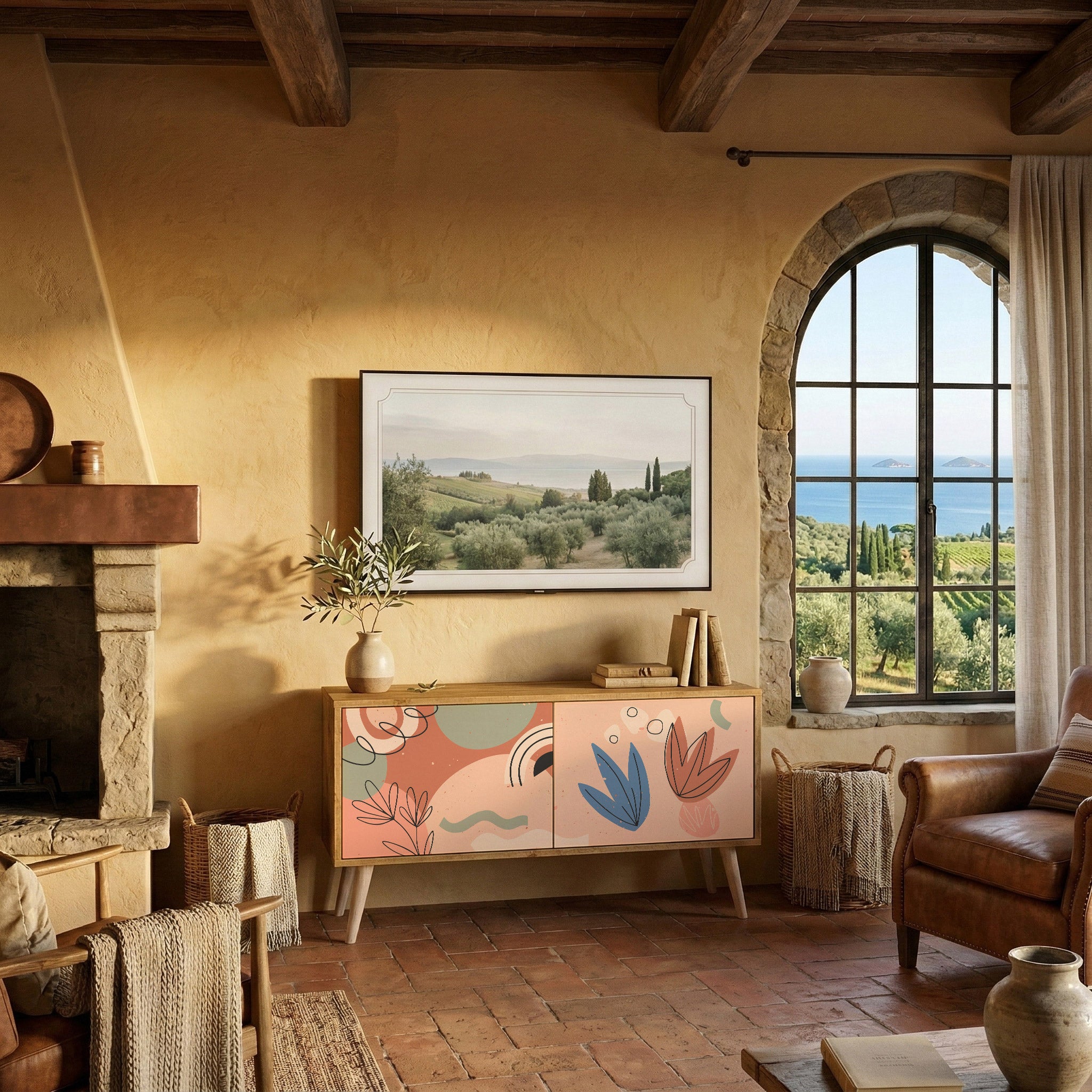 PASTEL DESTINY Kompaktes 2-türiges TV-Lowboard