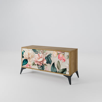 FLORAL GRACE Kompaktes 2-türiges TV-Lowboard