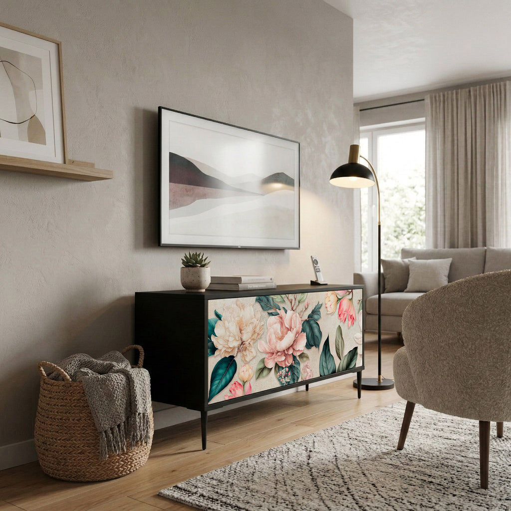FLORAL GRACE Kompaktes 2-türiges TV-Lowboard