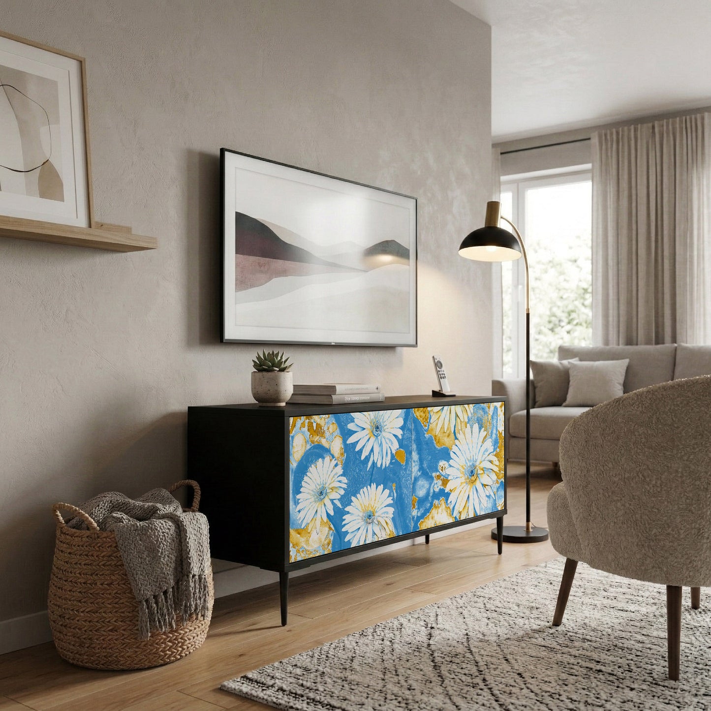 DAISY LUXE Kompaktes 2-türiges TV-Lowboard