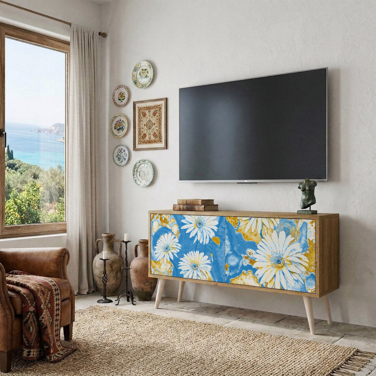 DAISY LUXE Kompaktes 2-türiges TV-Lowboard