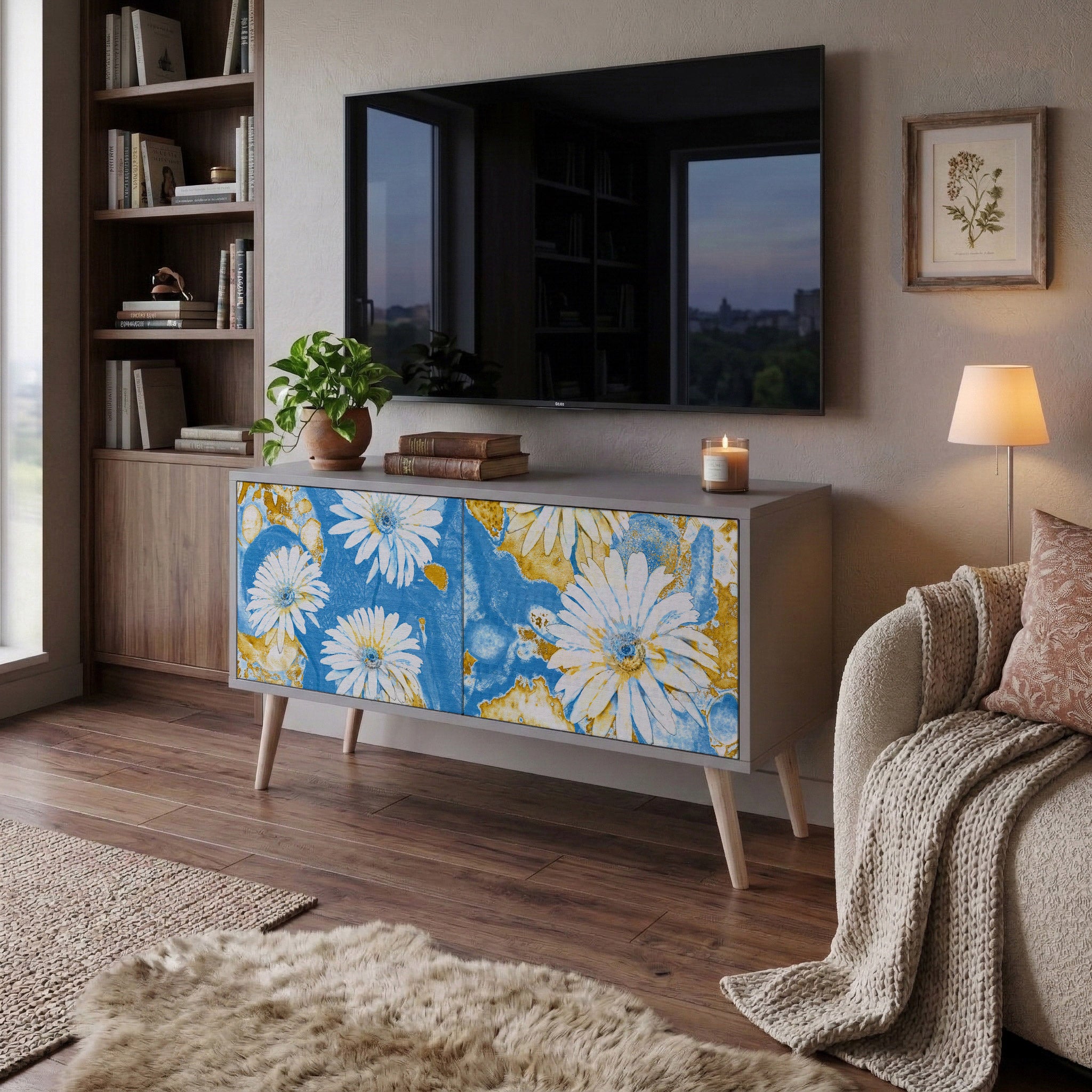 DAISY LUXE Kompaktes 2-türiges TV-Lowboard