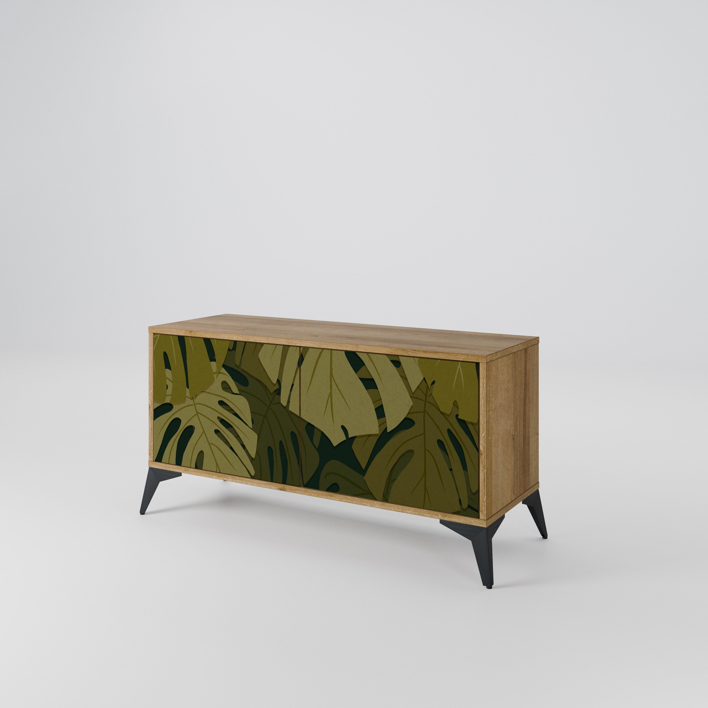 TROPICAL BEAUTY Compact 2-Door TV Cabinet