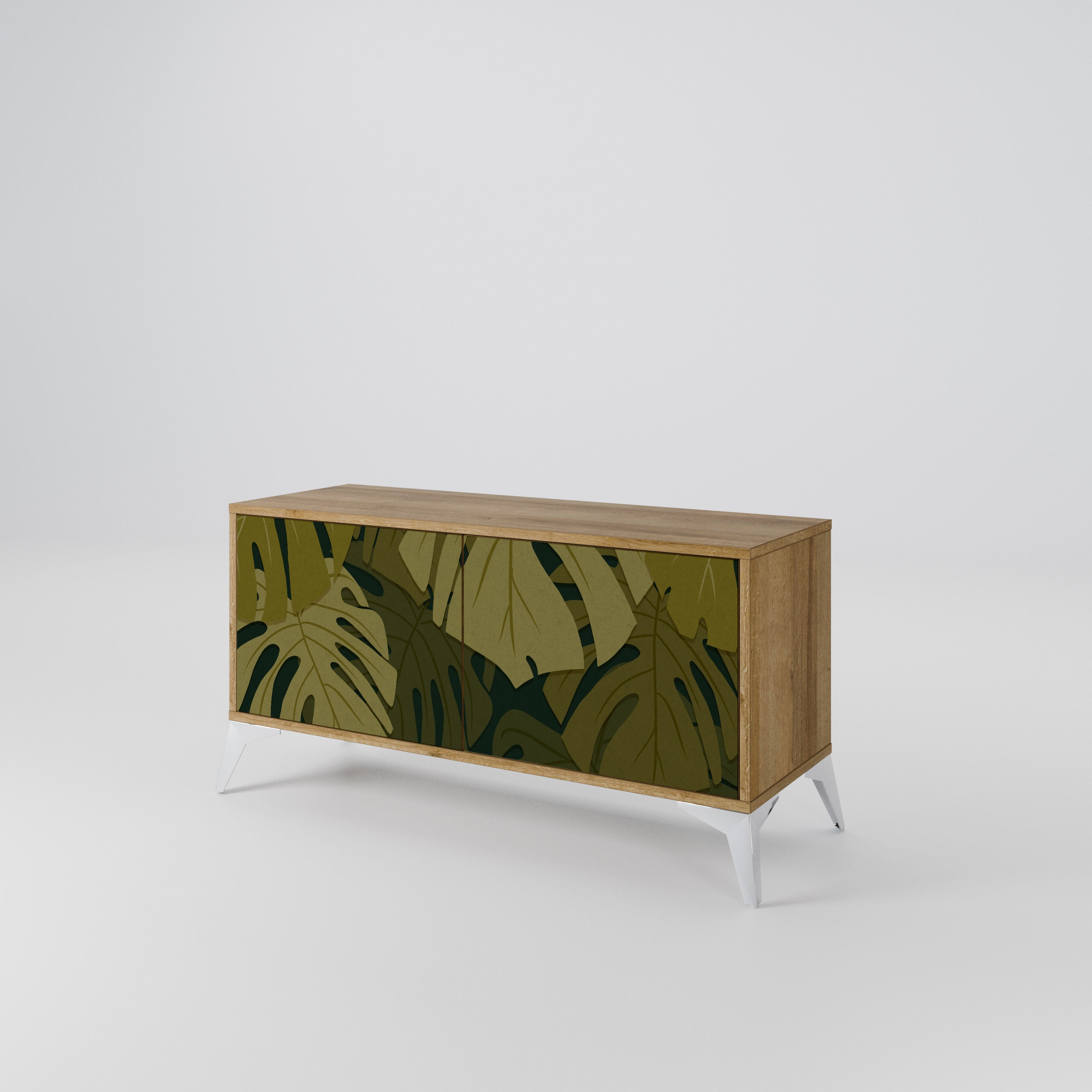 TROPICAL BEAUTY Compact 2-Door TV Cabinet