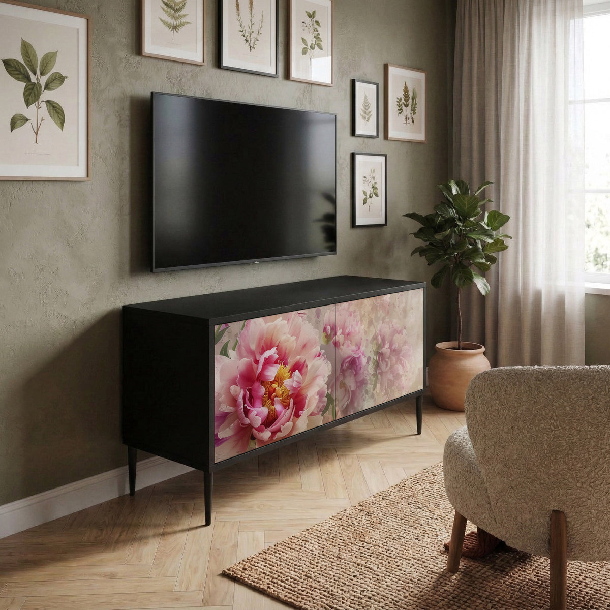 PEONY WHISPER Kompaktes 2-türiges TV-Lowboard