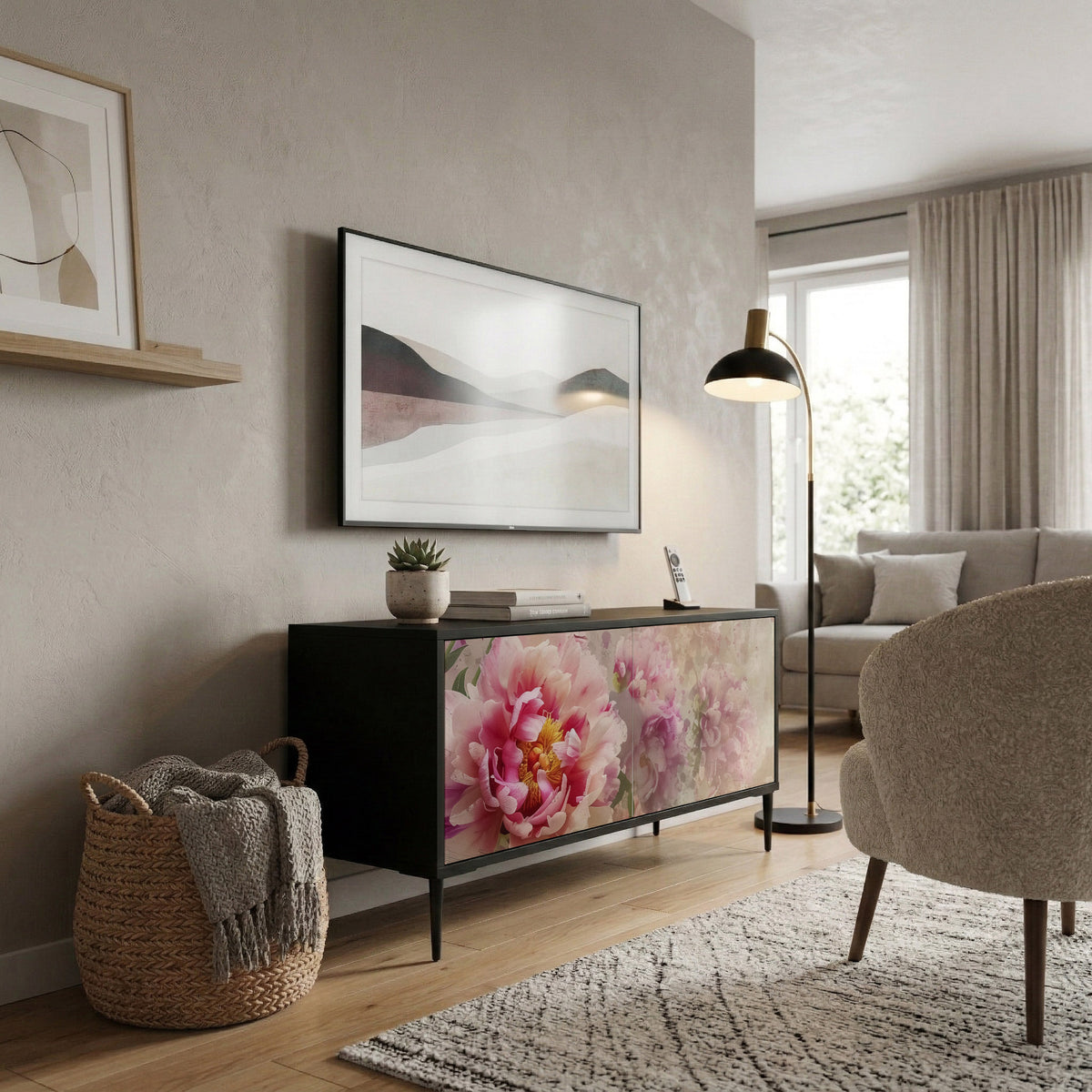 PEONY WHISPER Kompaktes 2-türiges TV-Lowboard
