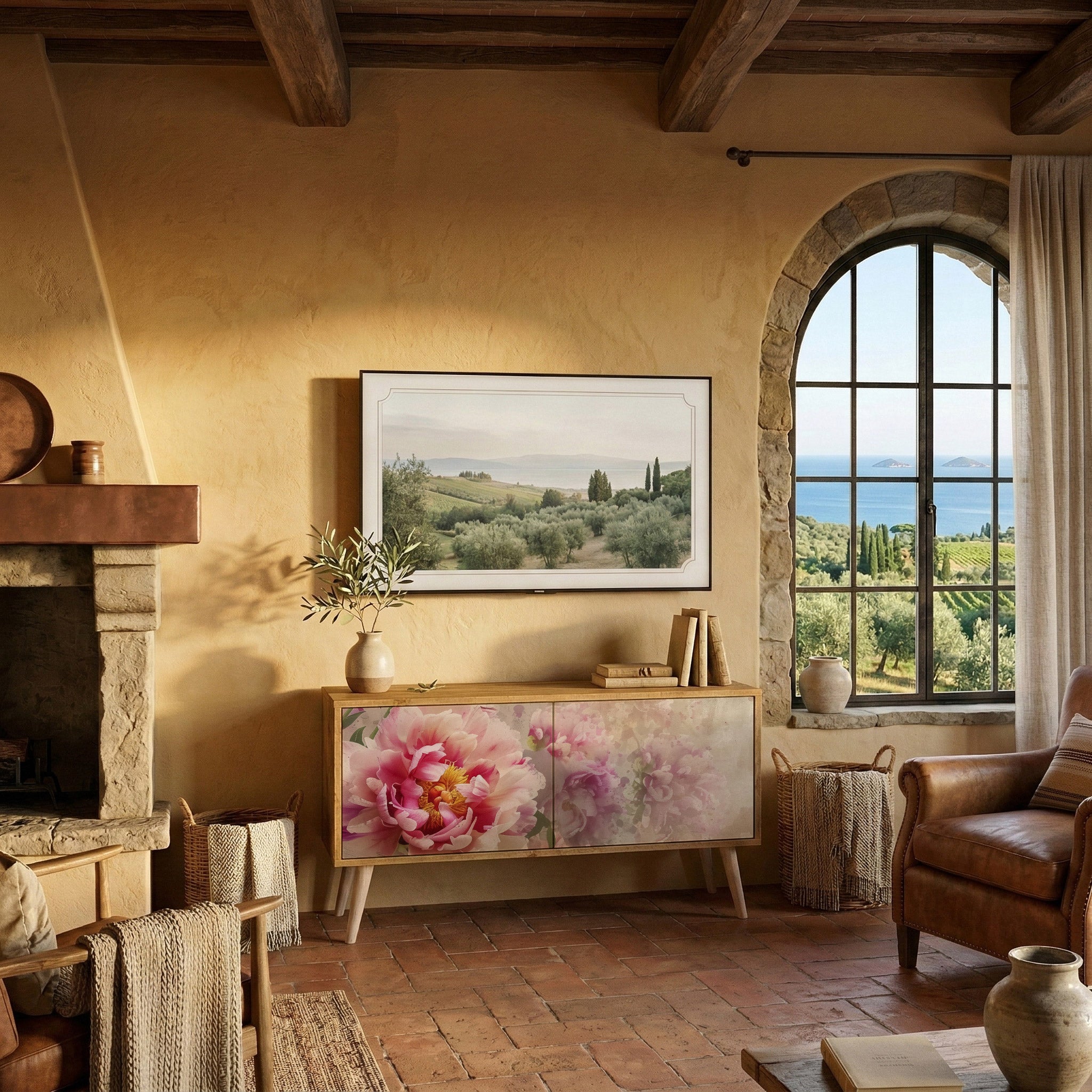 PEONY WHISPER Kompaktes 2-türiges TV-Lowboard