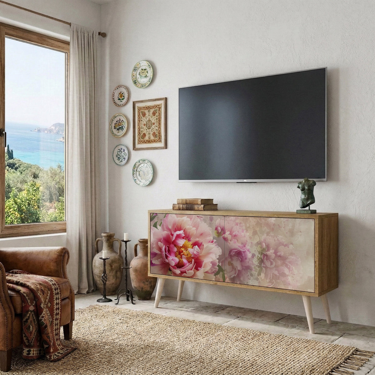 PEONY WHISPER Kompaktes 2-türiges TV-Lowboard
