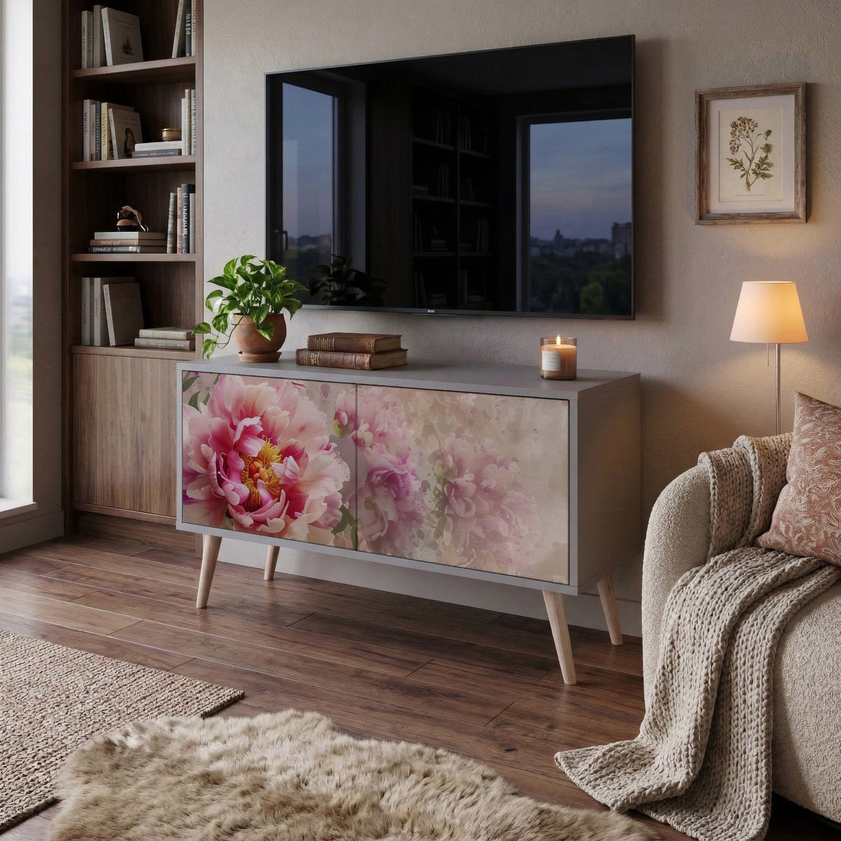 PEONY WHISPER Kompaktes 2-türiges TV-Lowboard