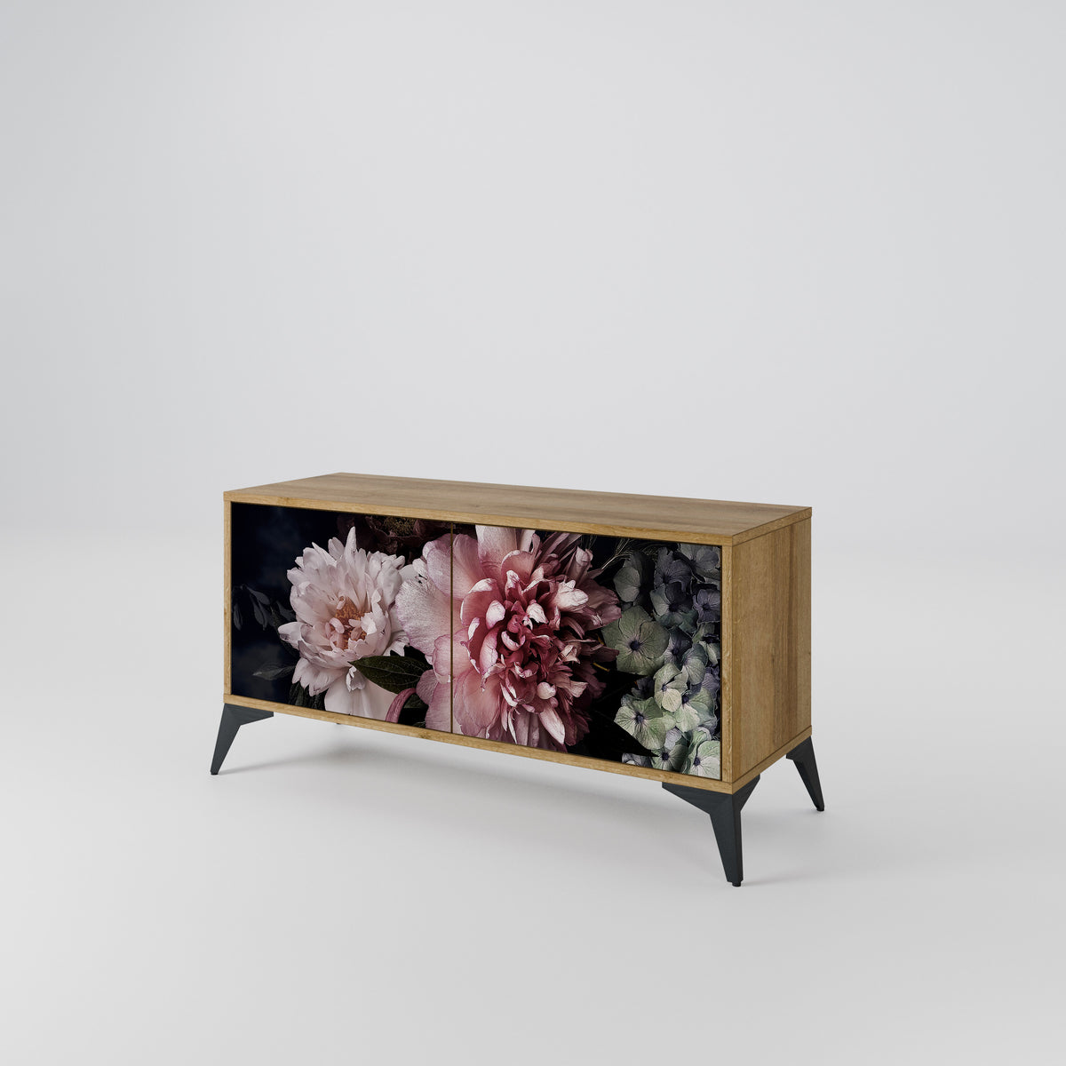 PURE BLOSSOM Kompaktes 2-türiges TV-Lowboard