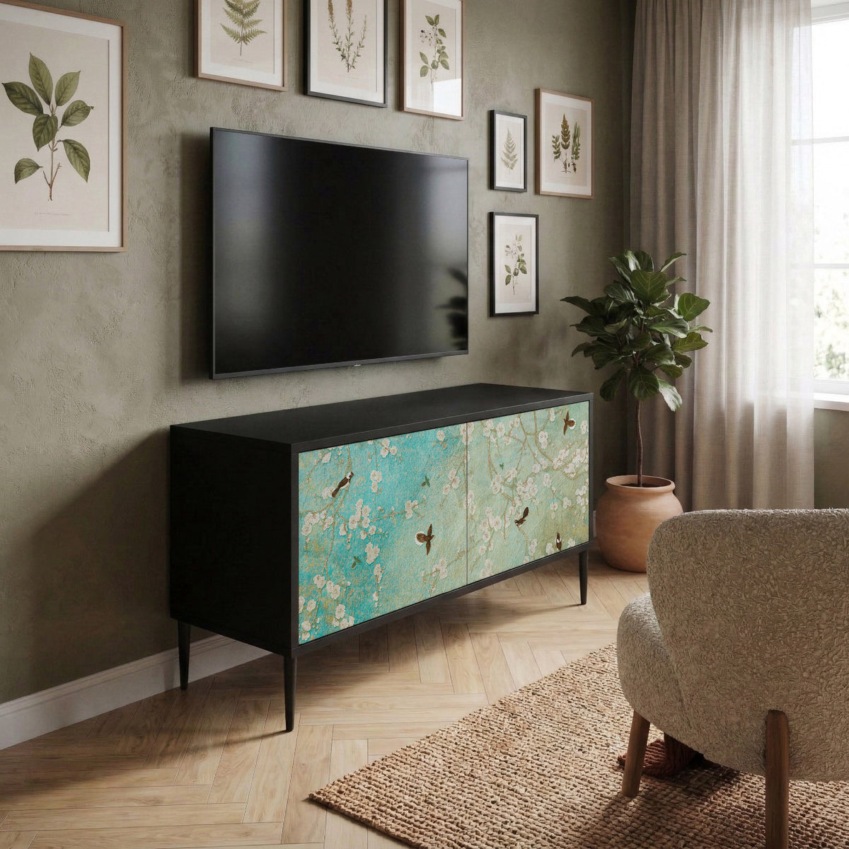 BLOOMING CHARM Kompaktes 2-türiges TV-Lowboard