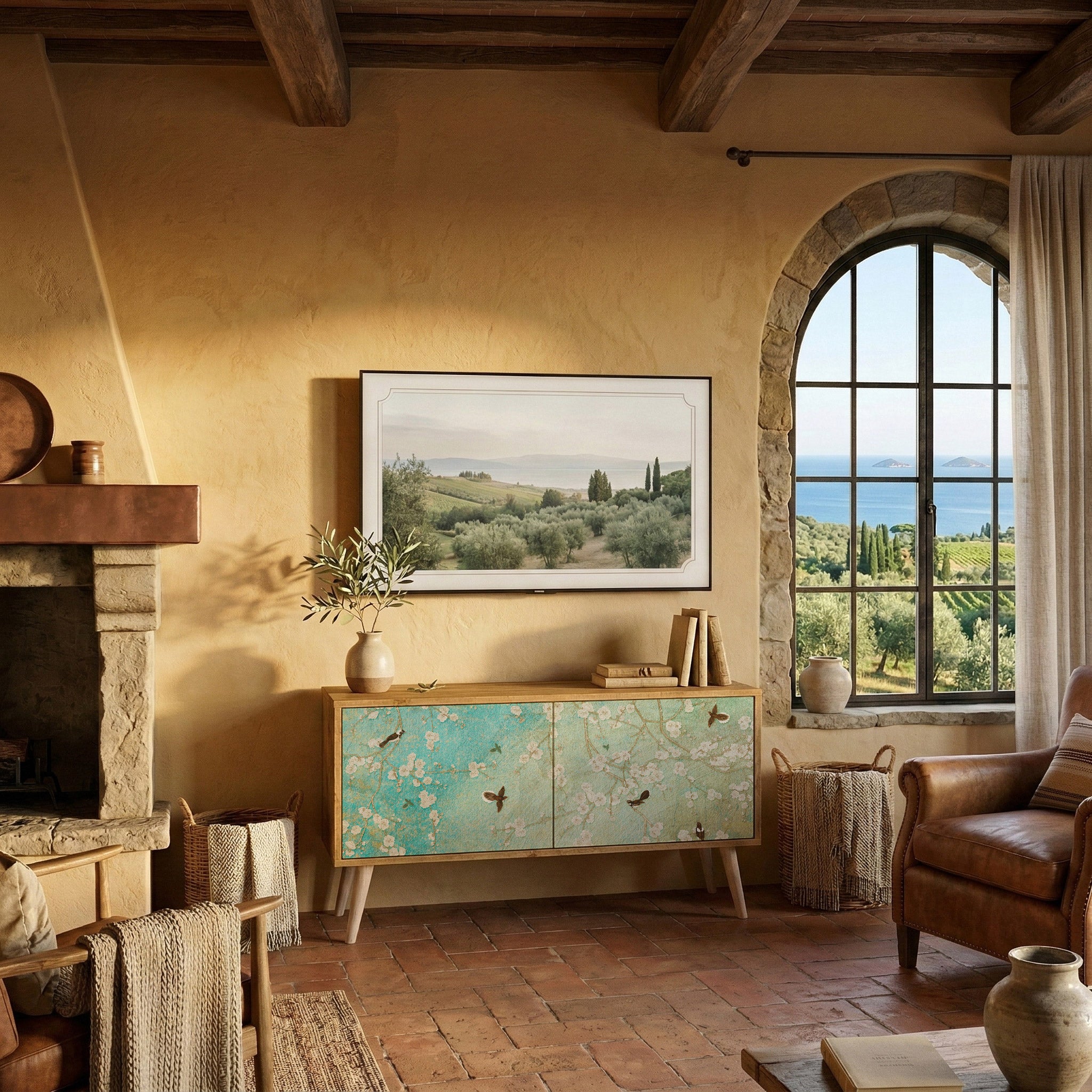 BLOOMING CHARM Kompaktes 2-türiges TV-Lowboard