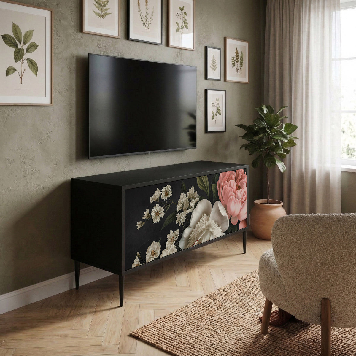 LUSH ELEGANCE Kompaktes 2-türiges TV-Lowboard