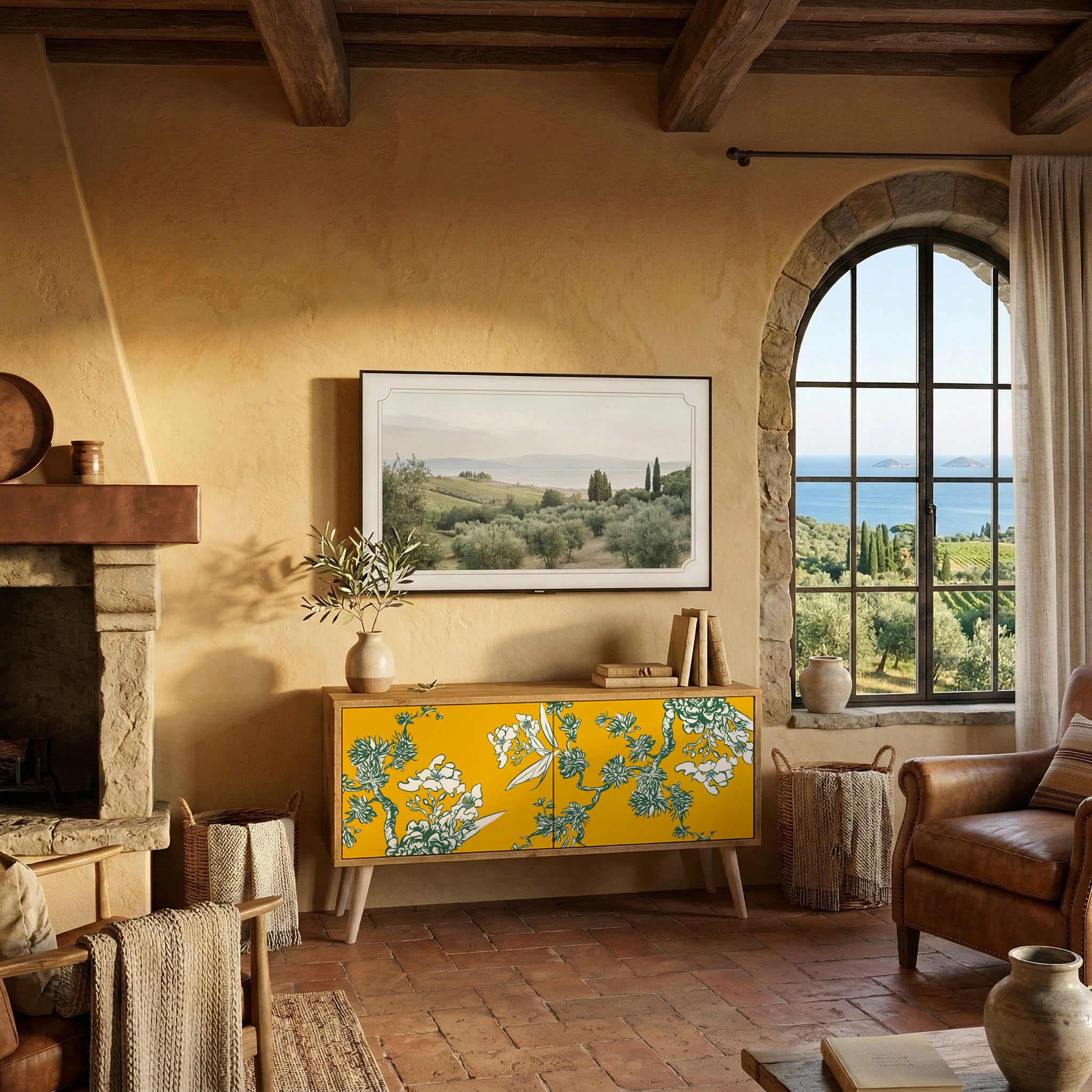 YELLOW CHINOISERIE Kompaktes 2-türiges TV-Lowboard