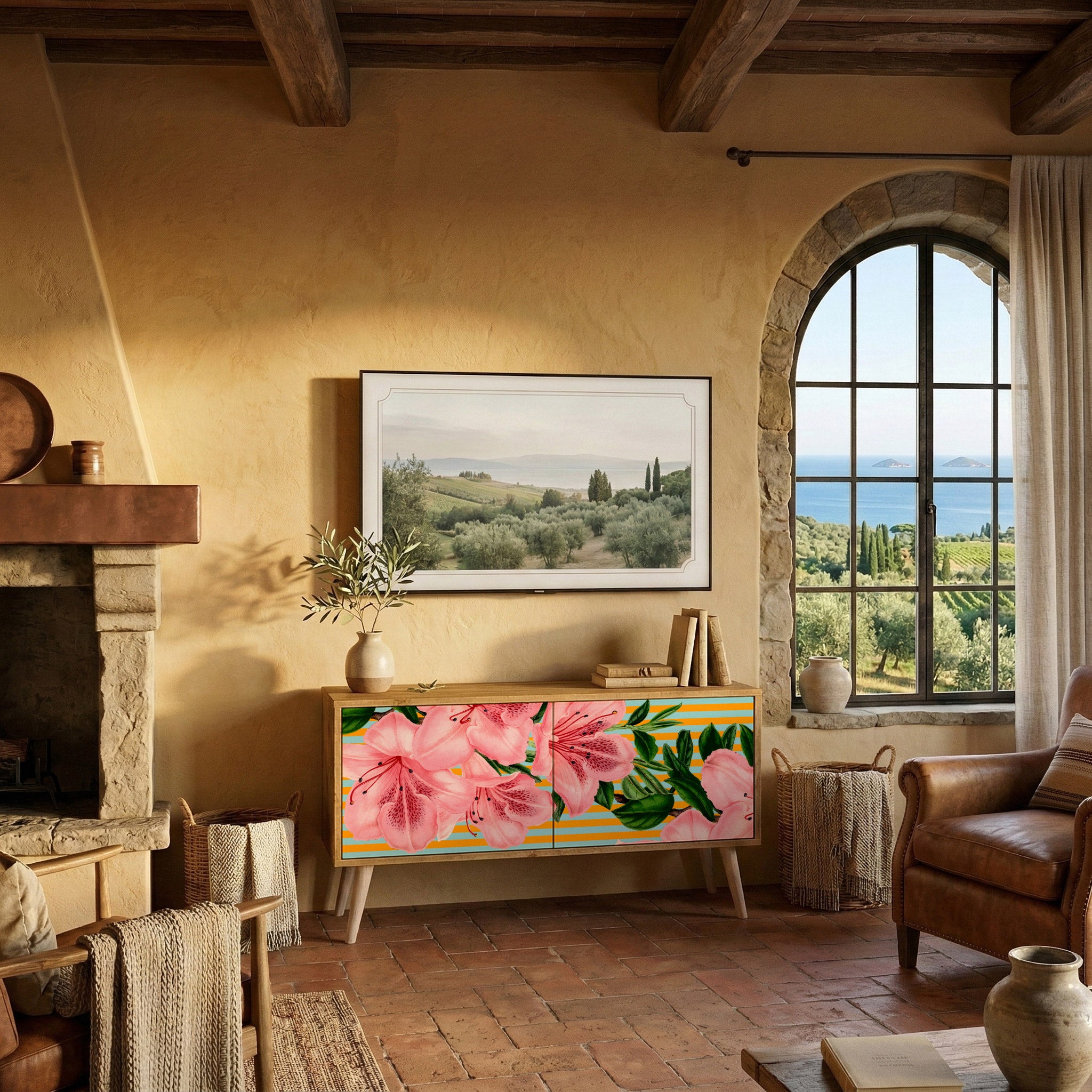 FRAGILE BEAUTY Kompaktes 2-türiges TV-Lowboard