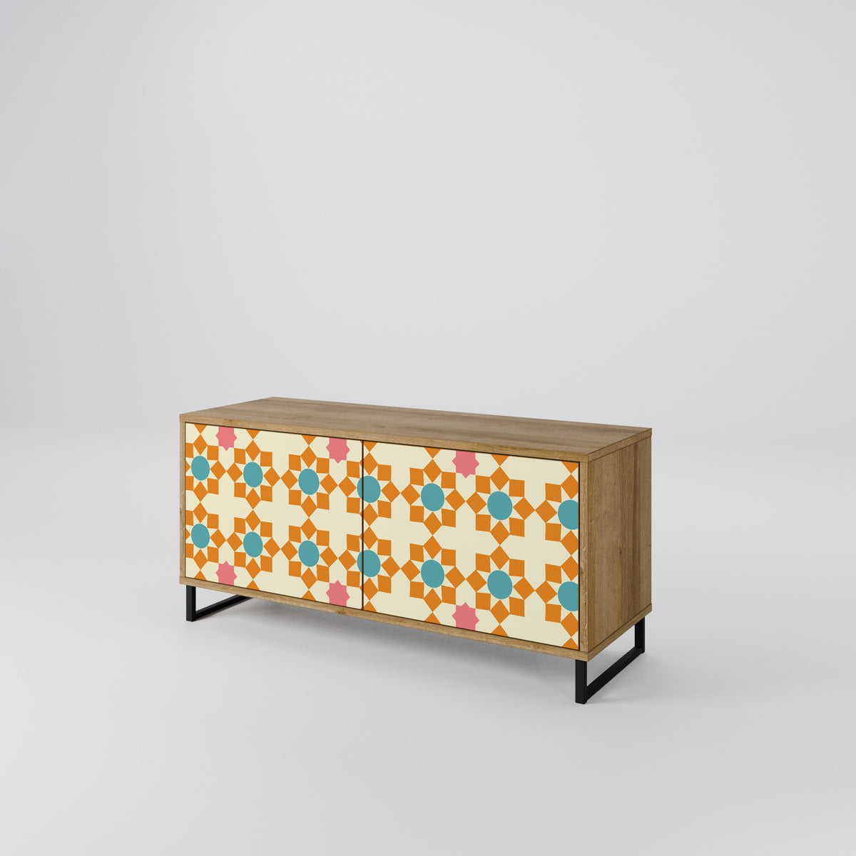 FLORAL DECOR Kompaktes 2-türiges TV-Lowboard