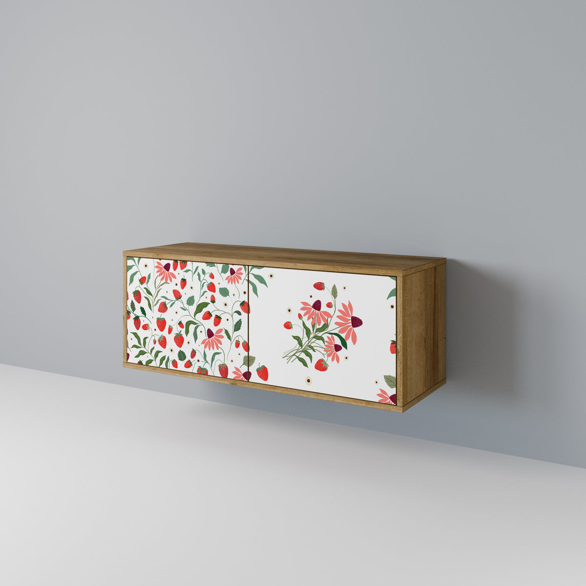 FLOWERS AND STRAWBERRIES Kompaktes 2-türiges TV-Lowboard