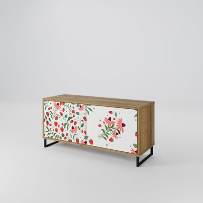 FLOWERS AND STRAWBERRIES Kompaktes 2-türiges TV-Lowboard