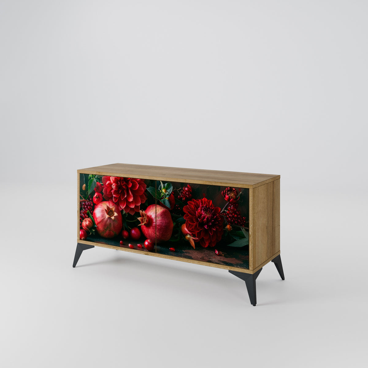 DAHLIAS AND POMEGRANATES Kompaktes 2-türiges TV-Lowboard