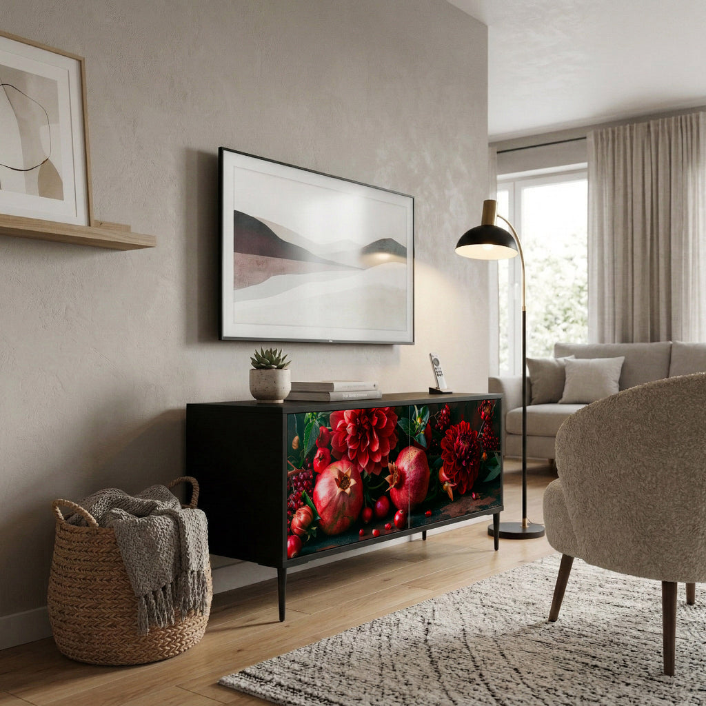 DAHLIAS AND POMEGRANATES Kompaktes 2-türiges TV-Lowboard