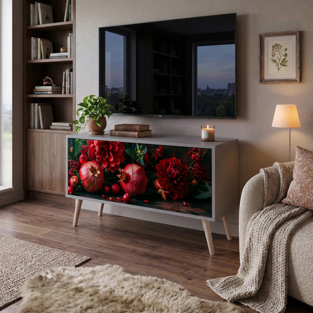 DAHLIAS AND POMEGRANATES Kompaktes 2-türiges TV-Lowboard