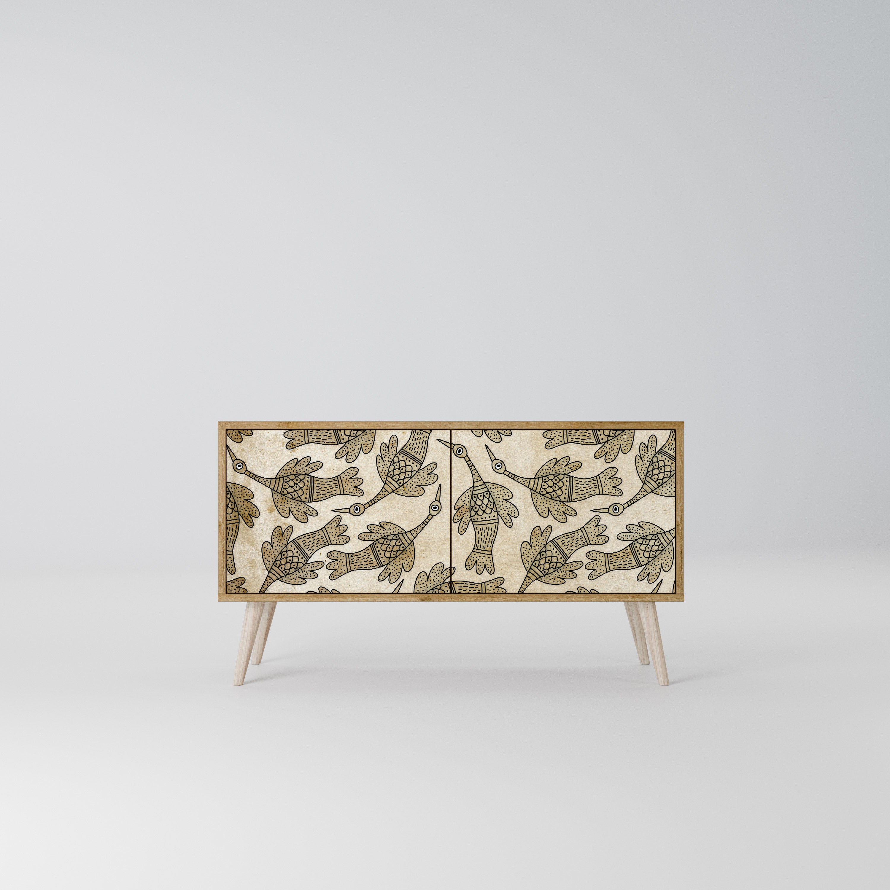 ALMONDINE SONGBIRD Kompaktes 2-türiges TV-Lowboard