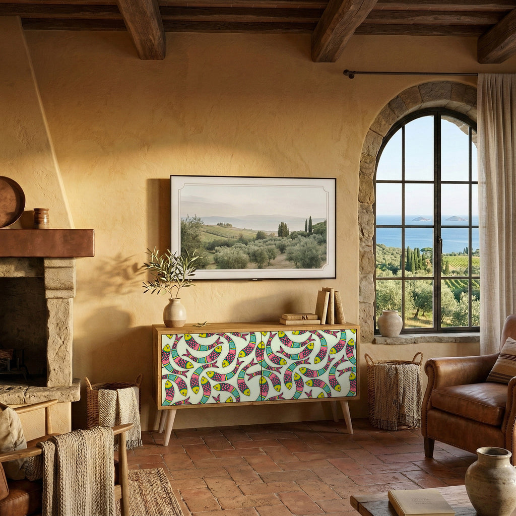 INDIAN FISH Kompaktes 2-türiges TV-Lowboard