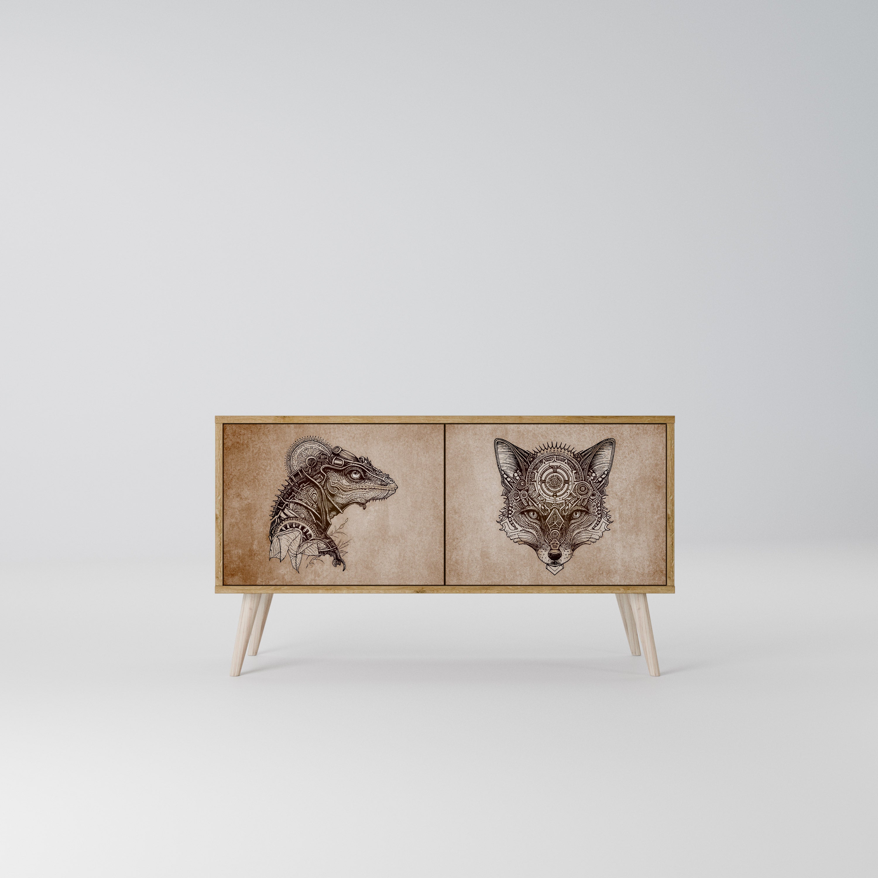 STEAMPUNK CLAN Kompaktes 2-türiges TV-Lowboard