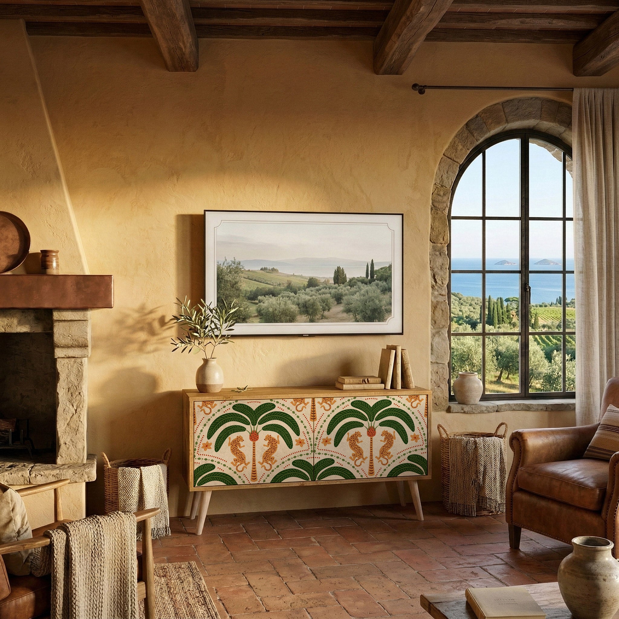 DANCING PREDATORS Kompaktes 2-türiges TV-Lowboard