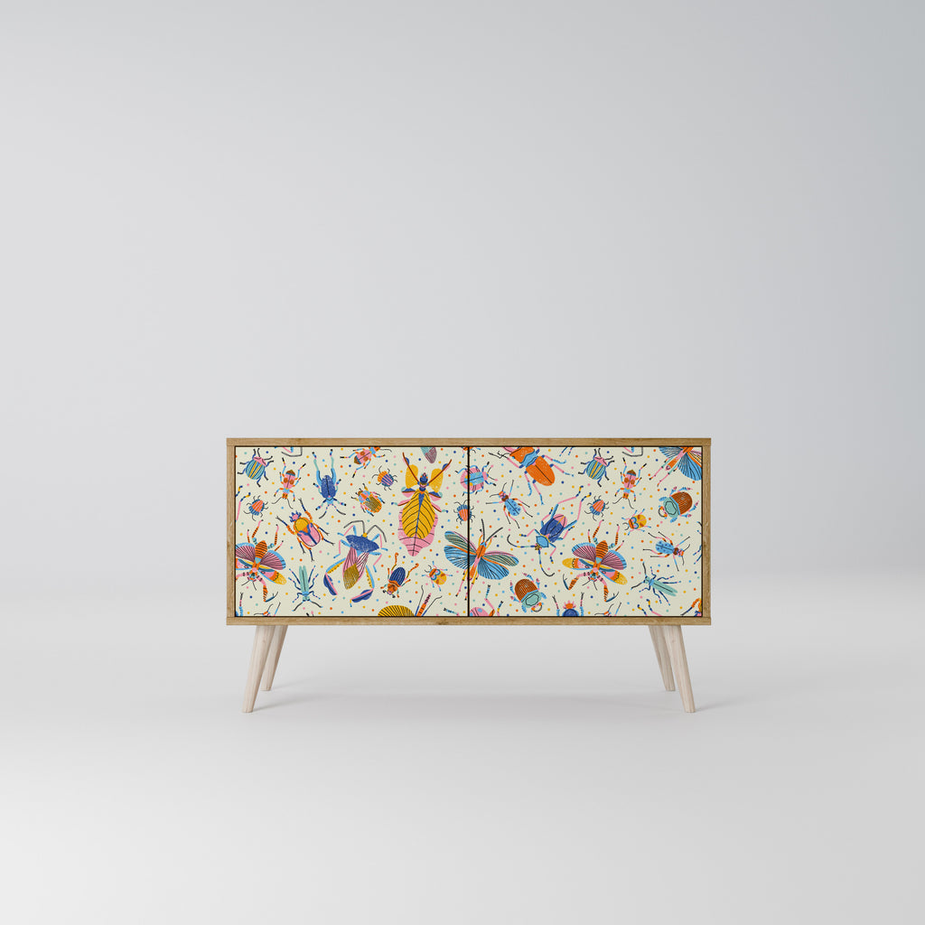 COLORFUL INSECTS Kompaktes 2-türiges TV-Lowboard