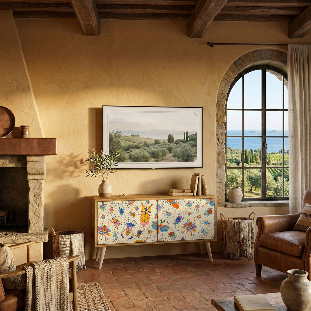 COLORFUL INSECTS Kompaktes 2-türiges TV-Lowboard