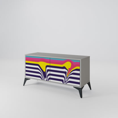 COLORFUL DIVERSION Kompaktes 2-türiges TV-Lowboard