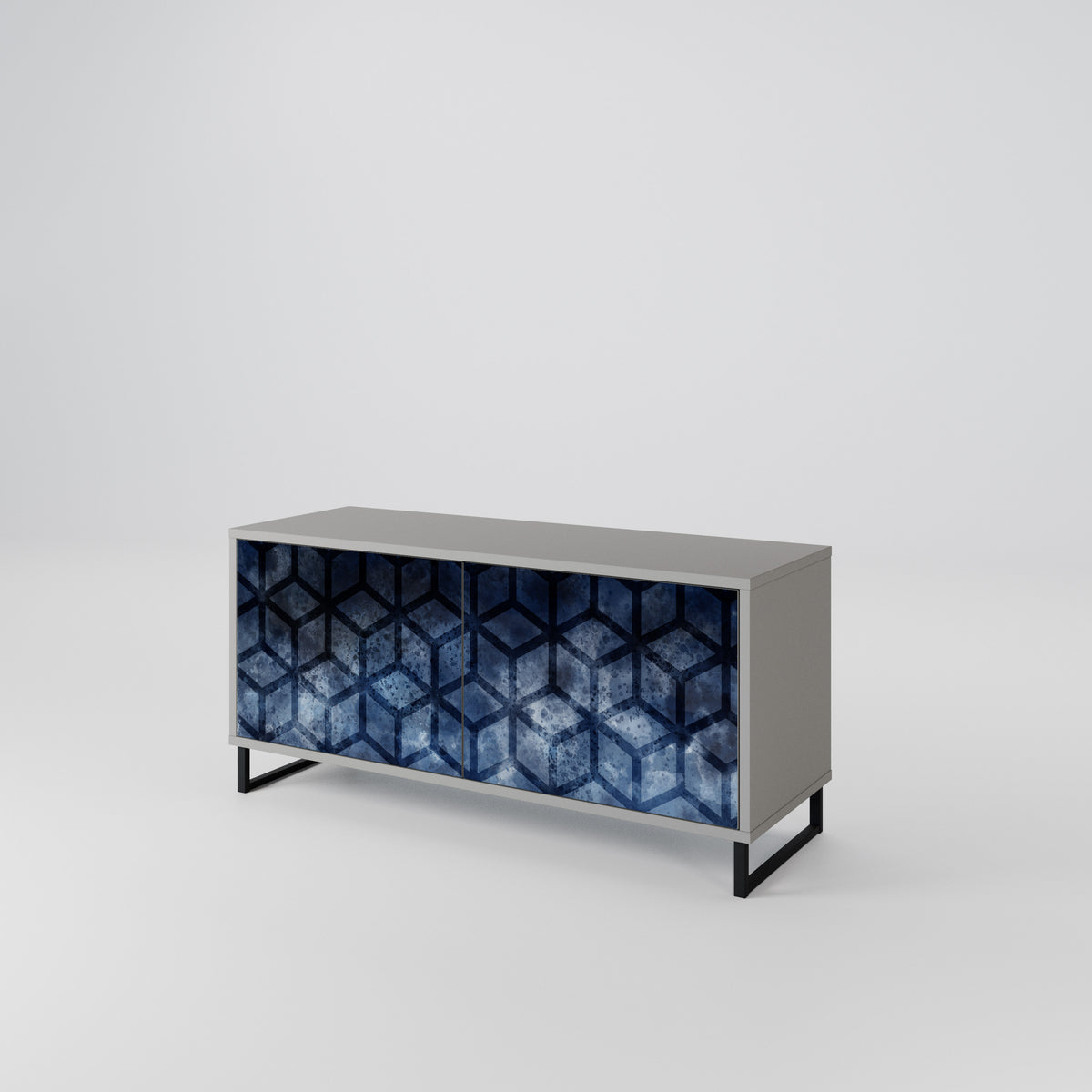 CUBIC MIST Kompaktes 2-türiges TV-Lowboard